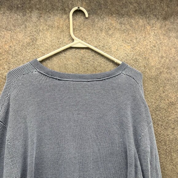 Southern Tide Sweatshirt Men 2XL Blue Heather Cotton Waffle Knit Crewneck - Picture 2 of 10